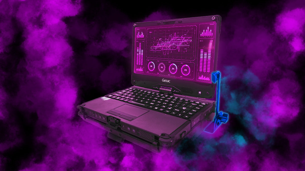 Rugged Computer Dock and Cradle Screen Supports