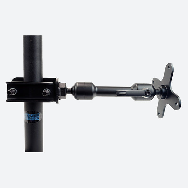 Gamber Johnson Zirkona 3/4 to 1-7/8 inch Pole Mount w 6 inch Medium Dog-Bone and VESA 75mm Plate 7160-1533-01