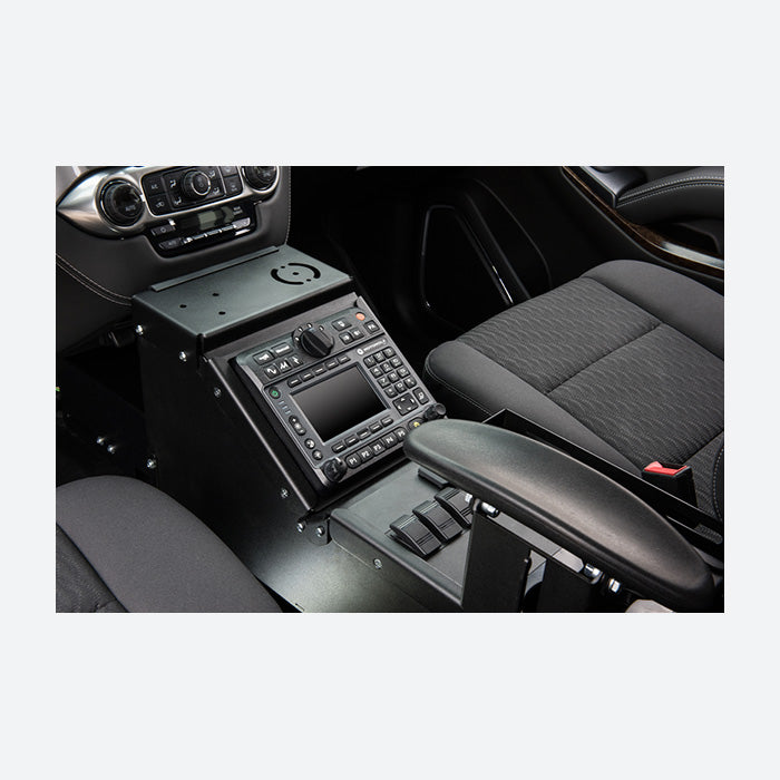 Gamber Johnson Chevrolet/GMC Truck and Full-Size SUV Console w Cup Holder Armrest and Wiring Chase 7170-0237-03