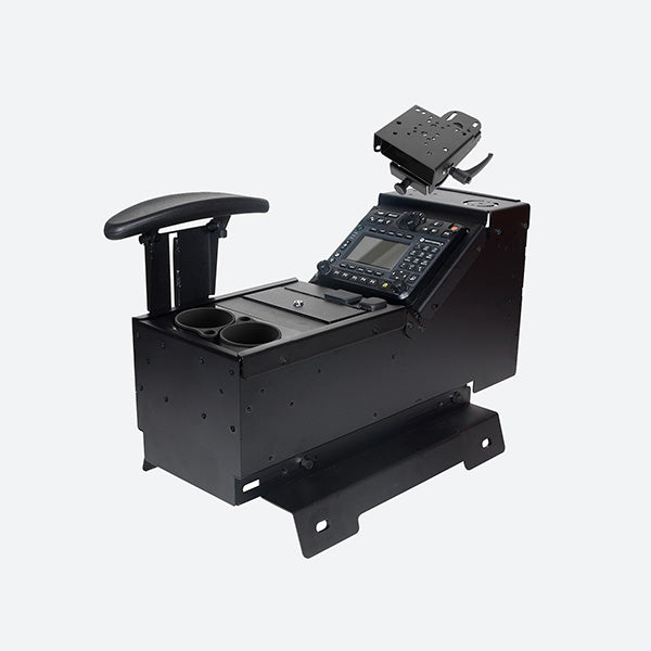 Gamber Johnson Chevrolet/GMC Truck and Full-Size SUV Console w Cup Holder Armrest and 6-in. Locking Slide Arm 7170-0237-06