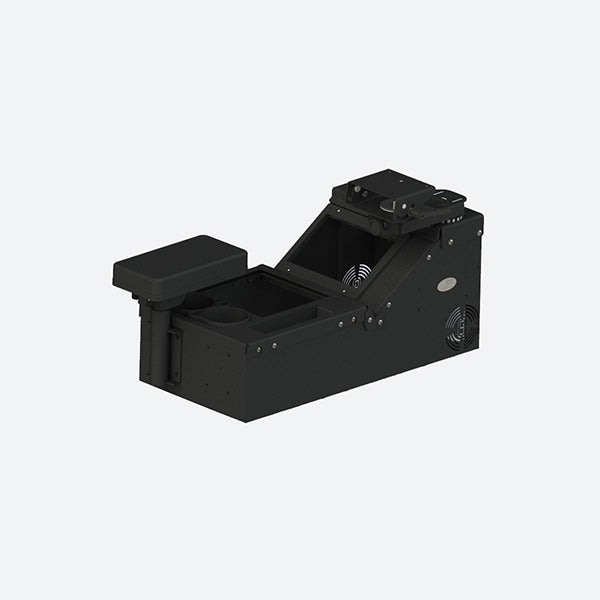 Gamber Johnson Wide Body Console w Cup Holder Pocket Armrest and 6-in. Locking Slide Arm 7170-0567-05