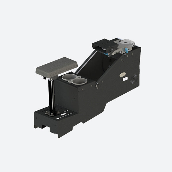 Gamber Johnson 2020+ Ford Police Interceptor Utility Short Console w Cup Holder Armrest and Mongoose XLE 7-in. Motion Attachment 7170-0735-07