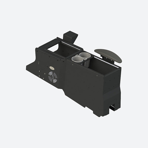Gamber Johnson 2020+ Ford Police Interceptor Utility Full Depth Console w Side Mount Armrest and Cup Holder 7170-0822-00