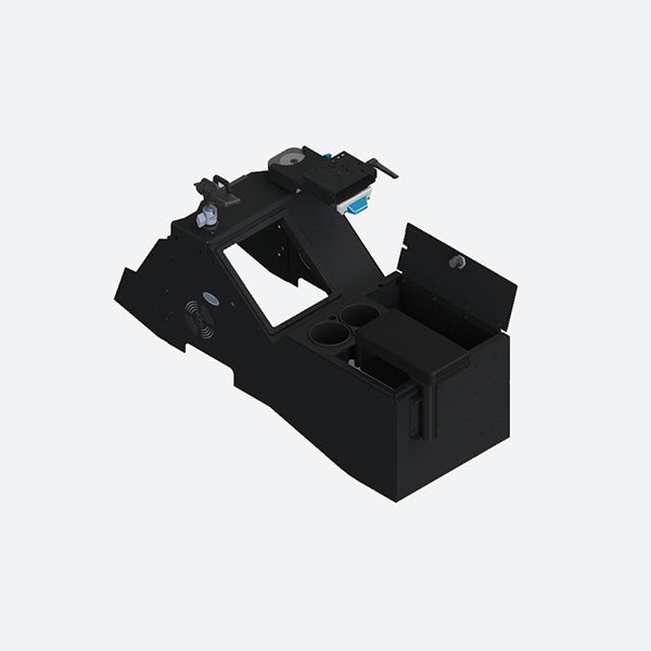 Gamber Johnson 2021+ Ford F150, 2023+ F250-550 Wide Body Console Cup Holder Rear Armrest and Mongoose XLE 9-in. Motion Attachment 7170-0882-04