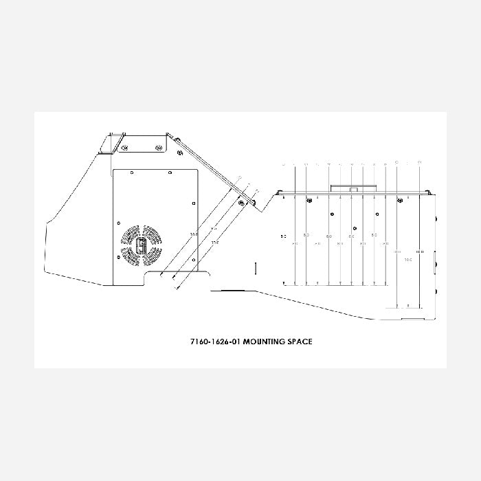 Gamber Johnson 2021+ Ford F150, 2023+ F250-550 Wide Body Console Printer Mount Cup Holder and Rear Armrest 7170-0883-01