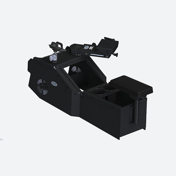Gamber Johnson 2021+ Dodge Durango Standard Console Cup Holder Rear Armrest and Mongoose 9-in. Locking Slide Arm w Short Clevis 7170-0884-04