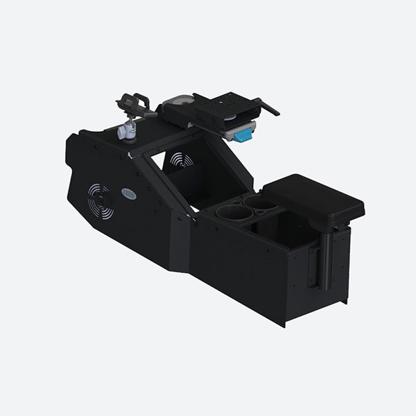 Gamber Johnson 2021+ Dodge Durango Standard Console Cup Holder Rear Armrest and Mongoose XLE 9-in. Motion Attachment 7170-0884-05