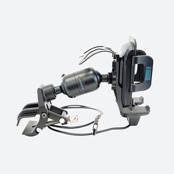Gamber Johnson Universal Phone Charging Cradle w/ Zirkona Joiner and Screw Clamp 7170-0950