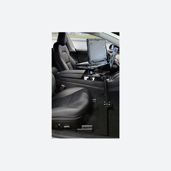 Gamber Johnson 2017+ Tesla Model 3 Pedestal w/ Mongoose 9 Locking Slide Arm w/ Short Clevis 7170-0965-01