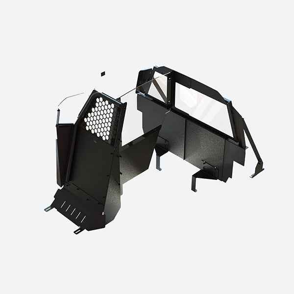 Gamber Johnson 2020+ Ford Police Interceptor Utility Single Cell Prisoner Partition for OEM Seats w/ Clear Poly Cargo Partition 7170-0982-01
