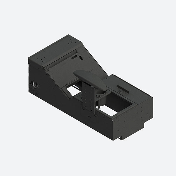 Gamber Johnson Universal Wide Body Console w/ Printer Mount Locking Storage Cup Holder and Side Arm Rest 7170-1006-04