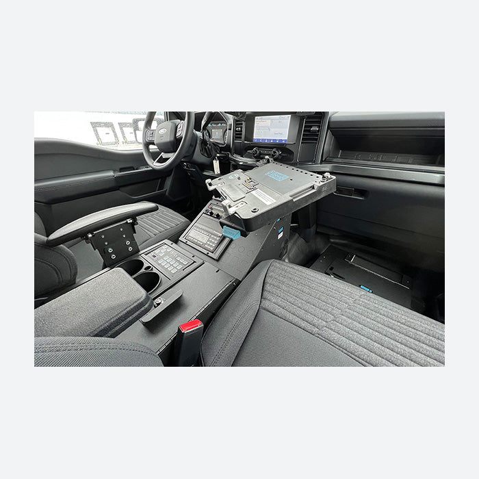Gamber Johnson Universal Wide Body Console w/ Printer Mount Locking Storage Cup Holder Side Arm Rest and 9 In. Mongoose XLE 7170-1006-05