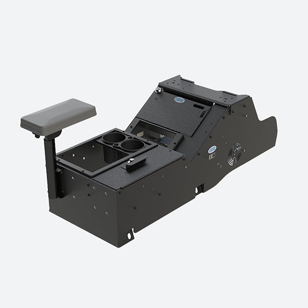 Gamber Johnson 2019+ Chevrolet Silverado Wide Body Console w/ Internal Printer Mount Cup Holder and Tall Rear Armrest 7170-1063-01