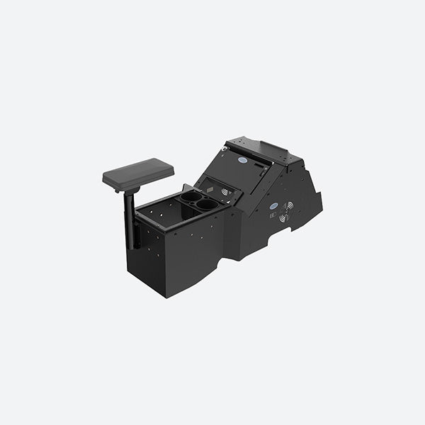 Gamber Johnson 2021+ Ford F-150 Wide-To-Narrow Console w/ Printer Mount Cup Holder & Tall Armrest 7170-1078-01
