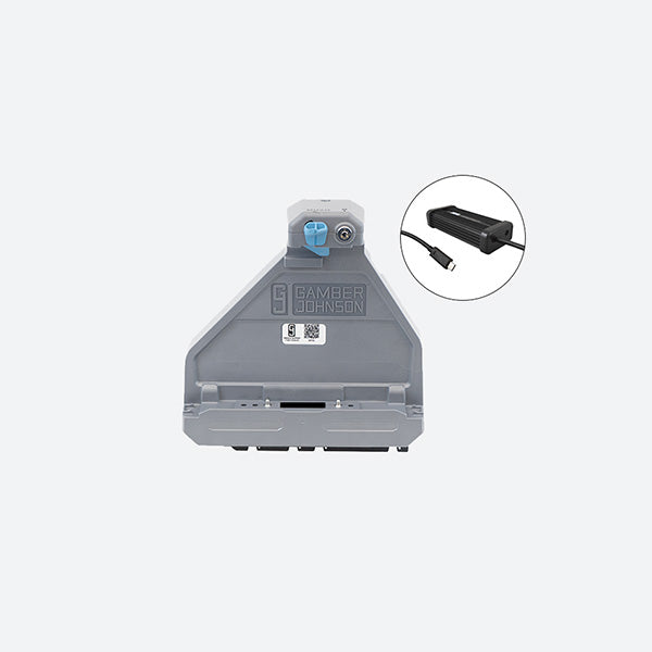Gamber Johnson Getac ZX80 Tablet Cradle w/ NO RF and 11-16V USB-C LIND Power Adapter 7170-1089-00
