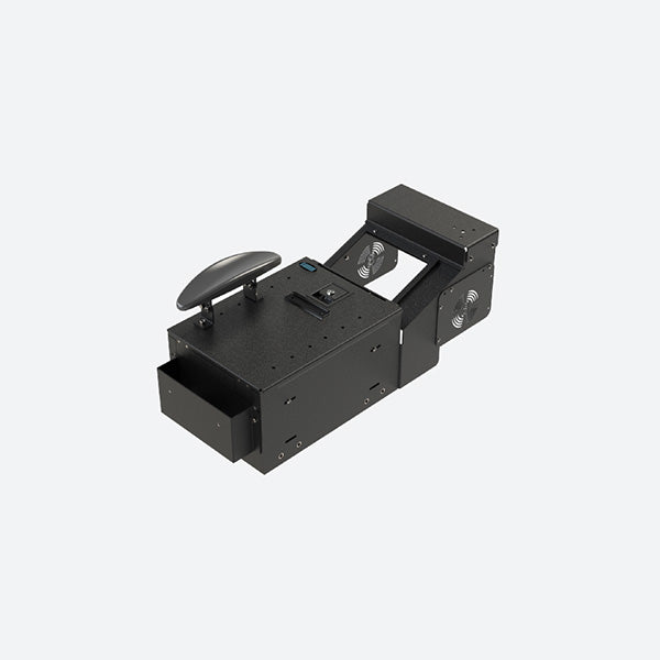 Gamber Johnson Workstation Box Small-Short w/ File Hanger Tray Armrest and 9 Radio Platform (4WD SHIFTER/CUPHOLDER VERSION) 7170-1113-04