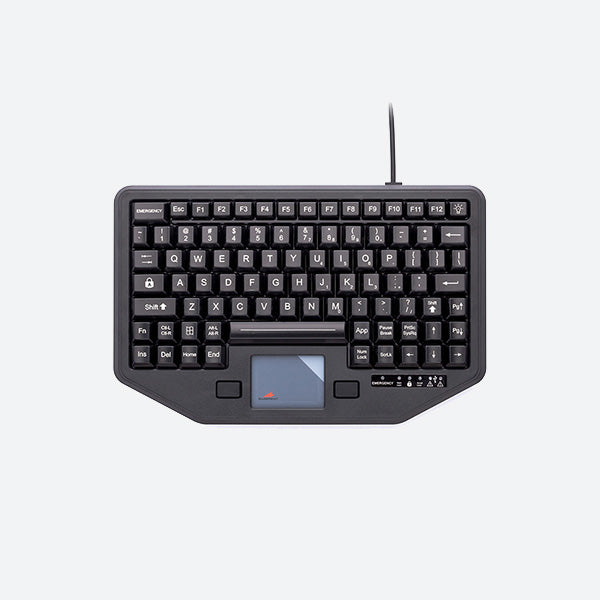 Gamber Johnson iKey Full Travel Keyboard w/ Attachment Versatility and Red Back Lighting 7300-0082