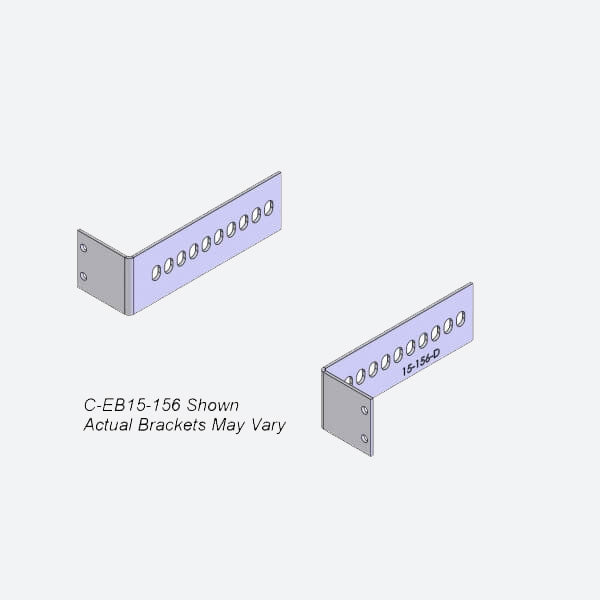 Havis 2-Piece Equipment Mounting Bracket, 1.5-in. Mounting Space, 1.12-in. Bend C-EB15-112
