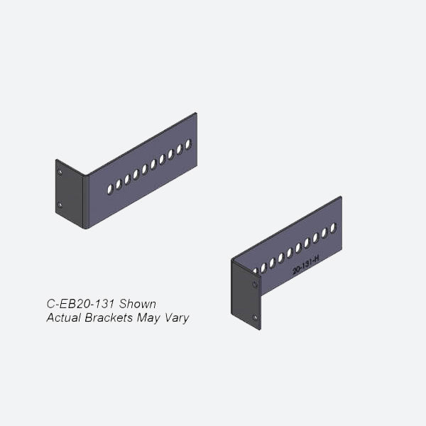 Havis 2-Piece Equipment Mounting Bracket, 2-in. Mounting Space, 1.43-in. Bend C-EB20-143