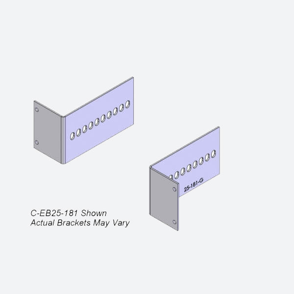 Havis 2-Piece Equipment Mounting Bracket, 2.5-in. Mounting Space, 1.31-in. Bend C-EB25-131