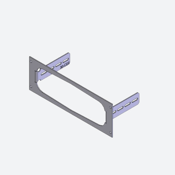 Havis 1-Piece Equipment Mounting Bracket, 3-in. Mounting Space, Fits Motorola CDM 750, 120, 1550 Self-Contained, Flush-Mounting C-EB30-CDS-1P