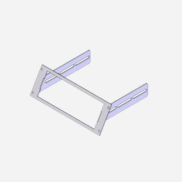 Havis Angled 1-Piece Equipment Mounting Angled Bracket, 3-in. Mounting Space, Fits Motorola Self-Contained Equipment C-EB30-MMT-1P-A