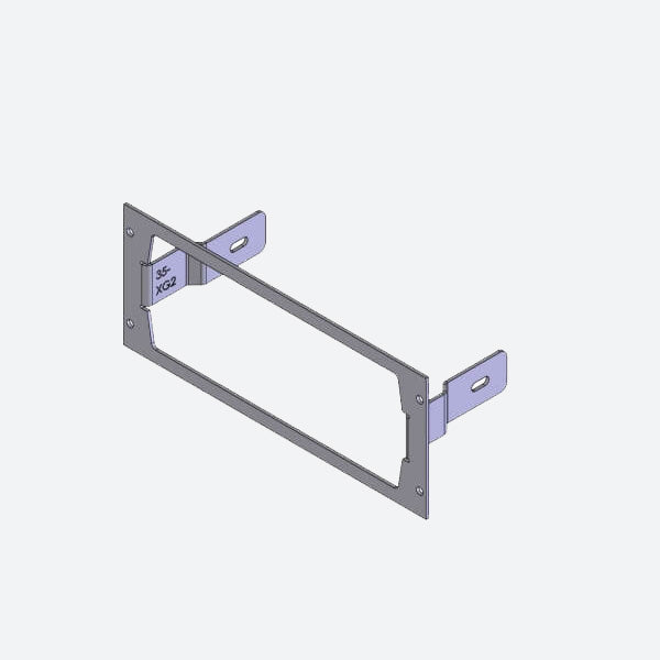 Havis 1-Piece Equipment Mounting Bracket, 3.5-in. Mounting Space, Fits Harris/L3Harris XG-25M model DM-M78B C-EB35-XG2-1P