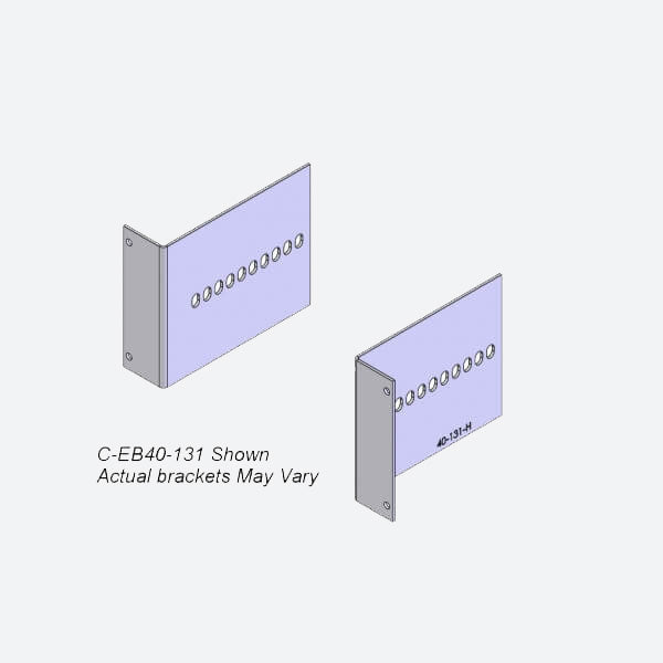 Havis 2-Piece Equipment Mounting Bracket, 4-in. Mounting Space, 2.5? Bend C-EB40-250