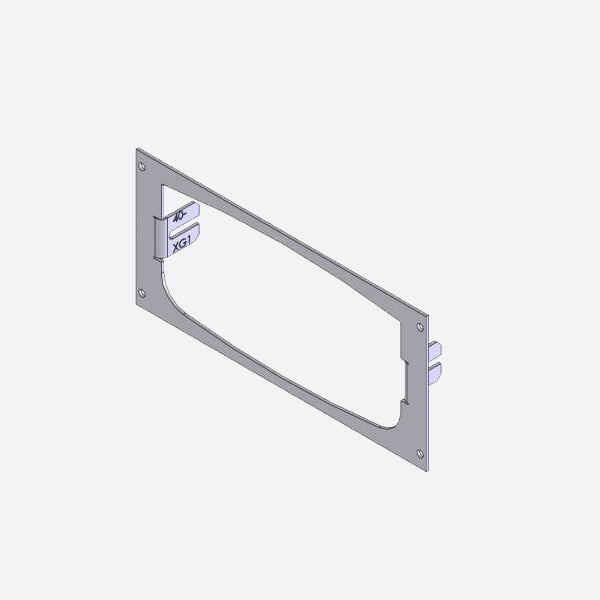 Havis 1-Piece Equipment Mounting Bracket, 4.0-in. Mounting Space, Fits Harris Unity XG-100M Radio C-EB40-XG1-1P