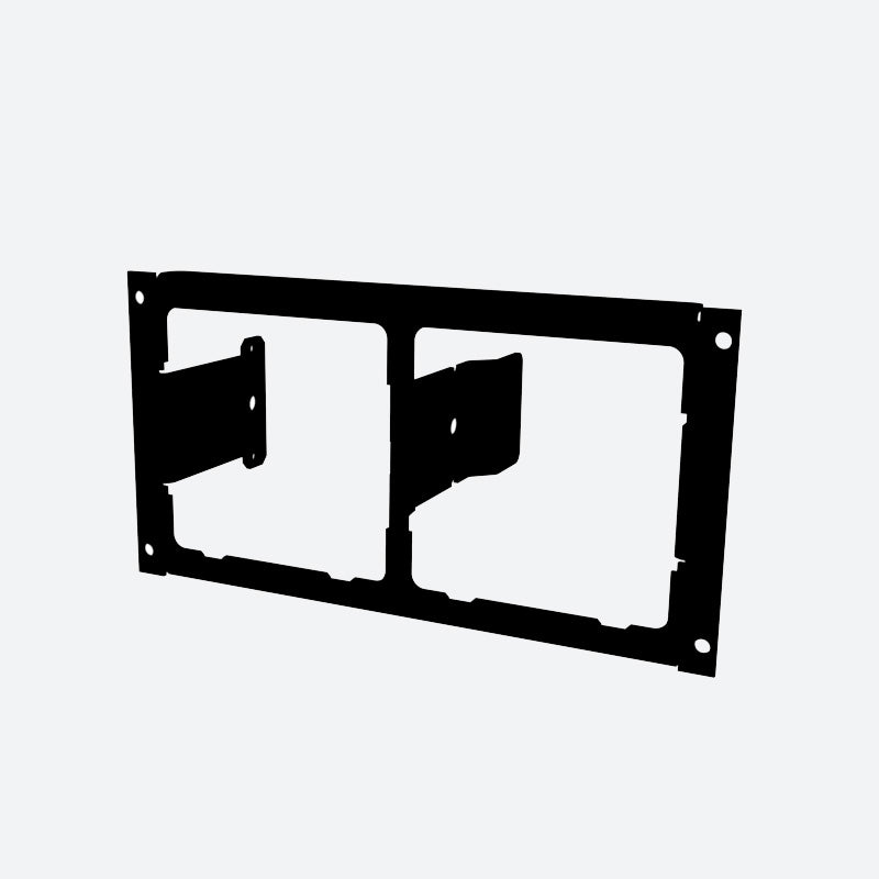 Havis 1-Piece Equipment Mounting Bracket, 4.5-in. Mounting Space, Fits Two Motorola APX-Series Chargers C-EB45-AP2-1P