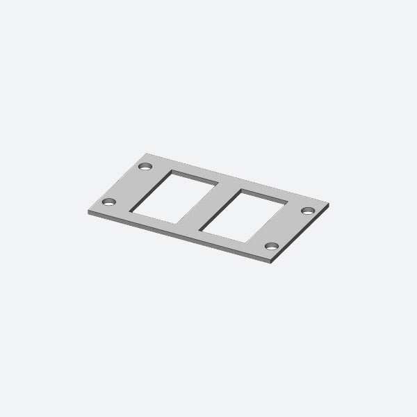 Havis Equipment Bracket for Wide VSW Consoles, Fits Dual USB or Switch Panel C-EBW20-USB2-1P