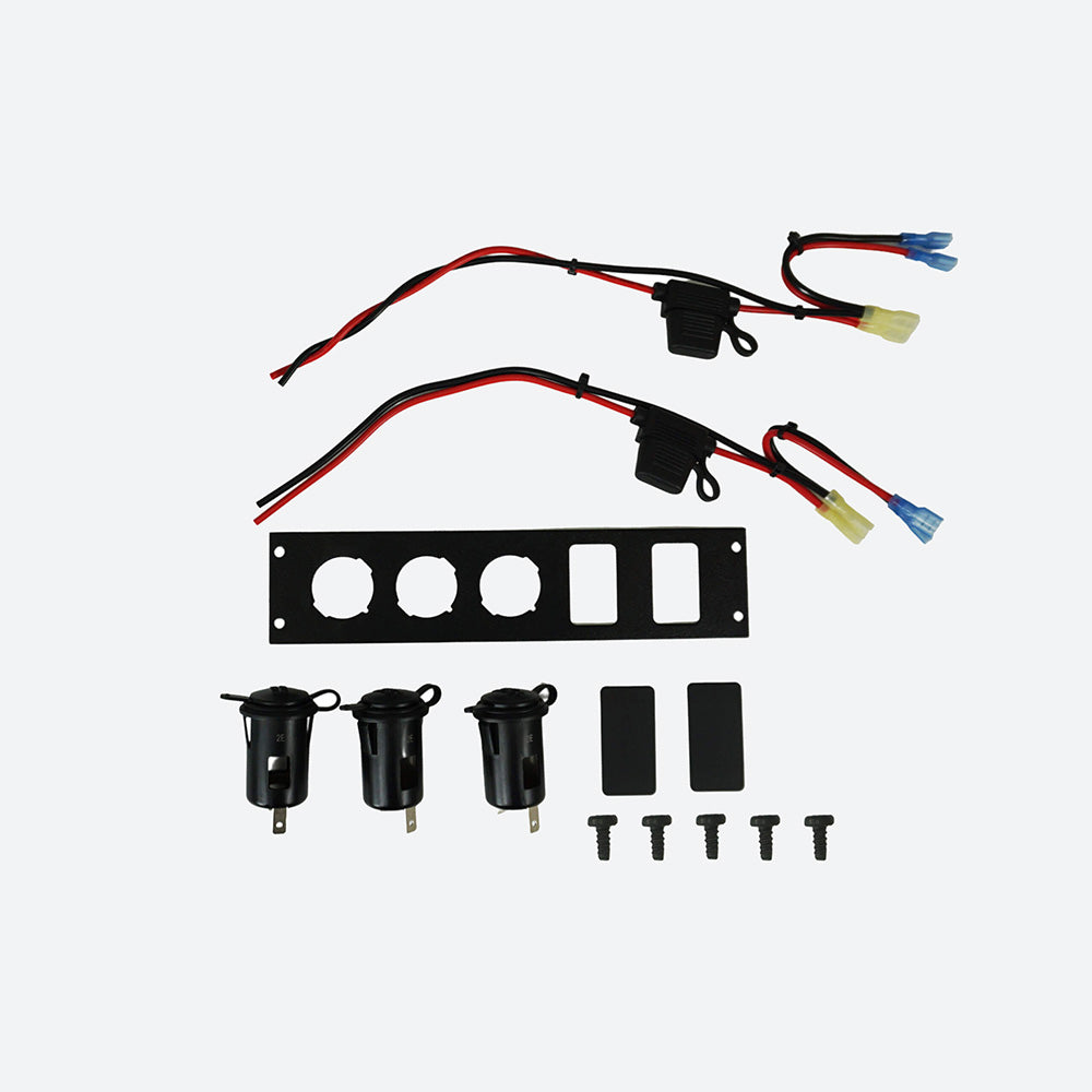 Havis Console Accessory Bracket Kit with 3 Lighter Plug Outlets C-LP3-BL2