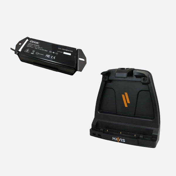 Havis Cradle for Getac K120 with Tri RF and Lighter Plug Power Supply DS-GTC-906-3