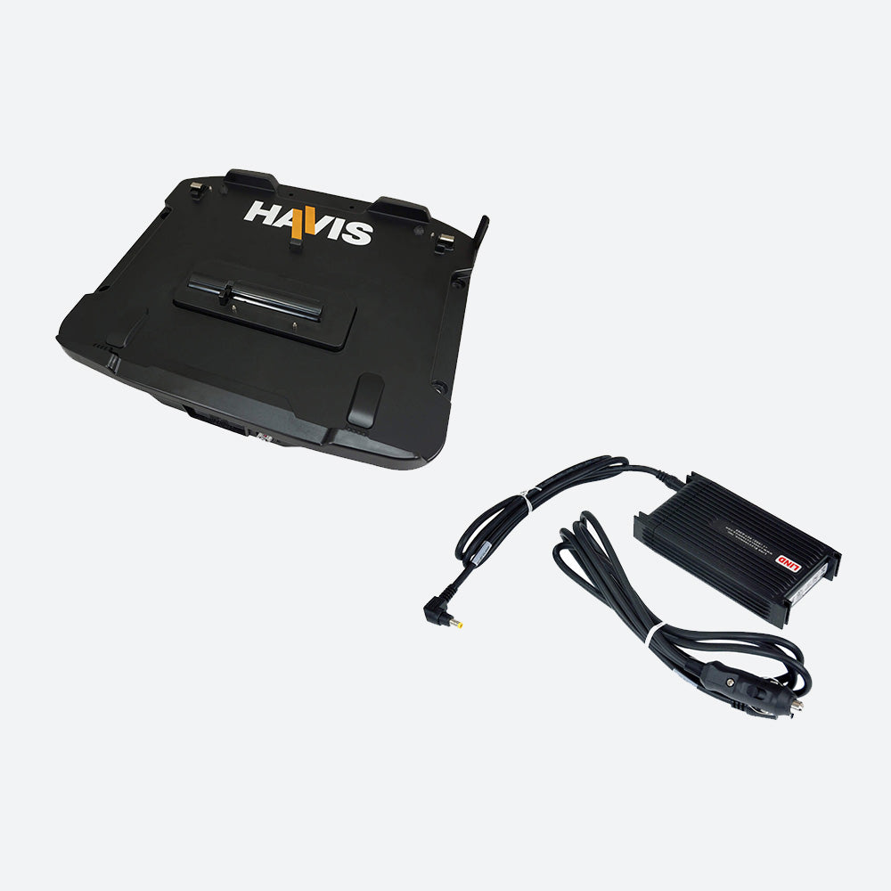 Havis Dock For Panasonic TOUGHBOOK 40 Laptop with Advanced Port Replication & Quad Pass-Thru Antenna Connections & LIND Power Supply DS-PAN-1505-4