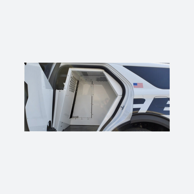 Havis Extended K9 Transport System For 2020-2025 Ford Interceptor Utility – White K9-F28-XL