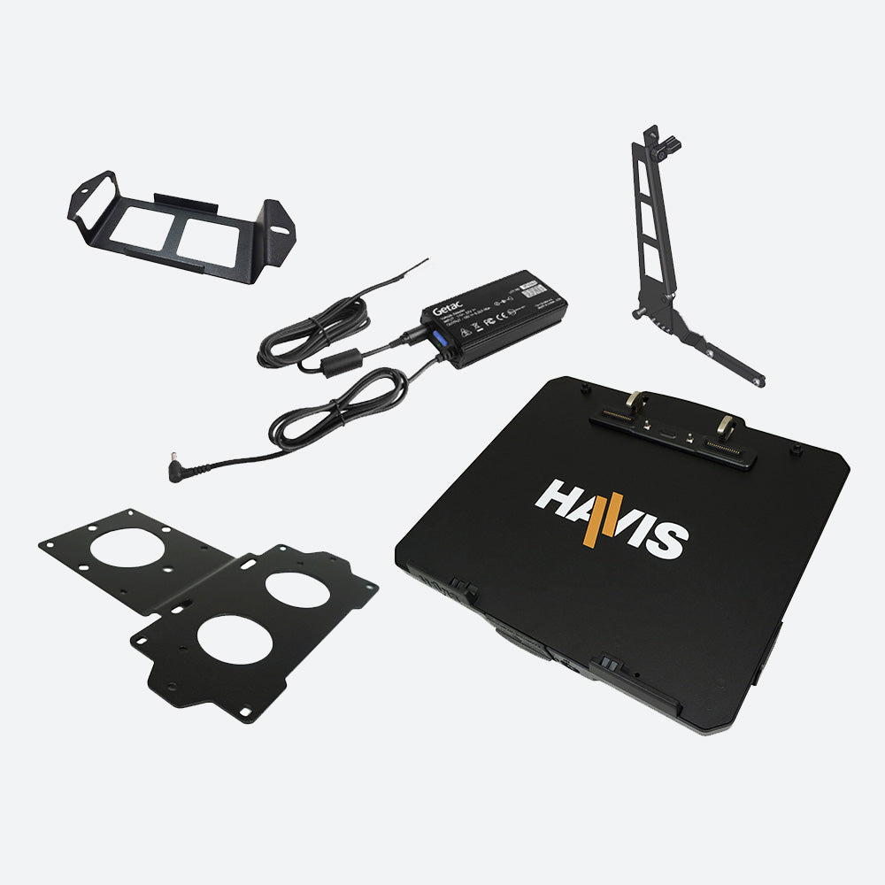 Havis Dock for Getac K120 with Tri RF and Bare Wire Power Supply PKG-DS-GTC-1002-3-BW
