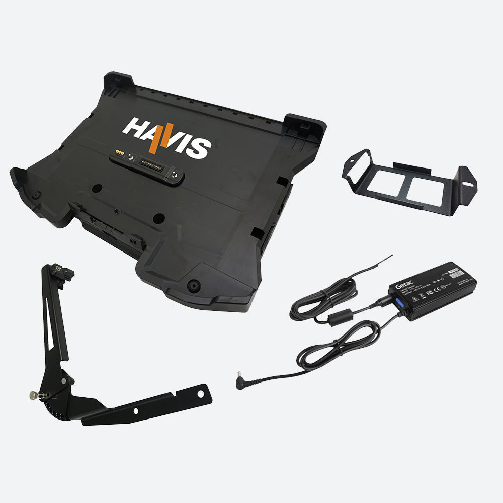 Havis Cradle for Getac S510 with Tri RF and Bare Wire Power Supply PKG-DS-GTC-1406-3-BW