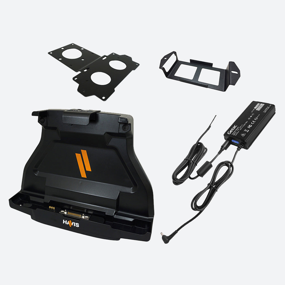Havis Dock for Getac F110 with Tri RF and Bare Wire Power Supply PKG-DS-GTC-222-3-BW