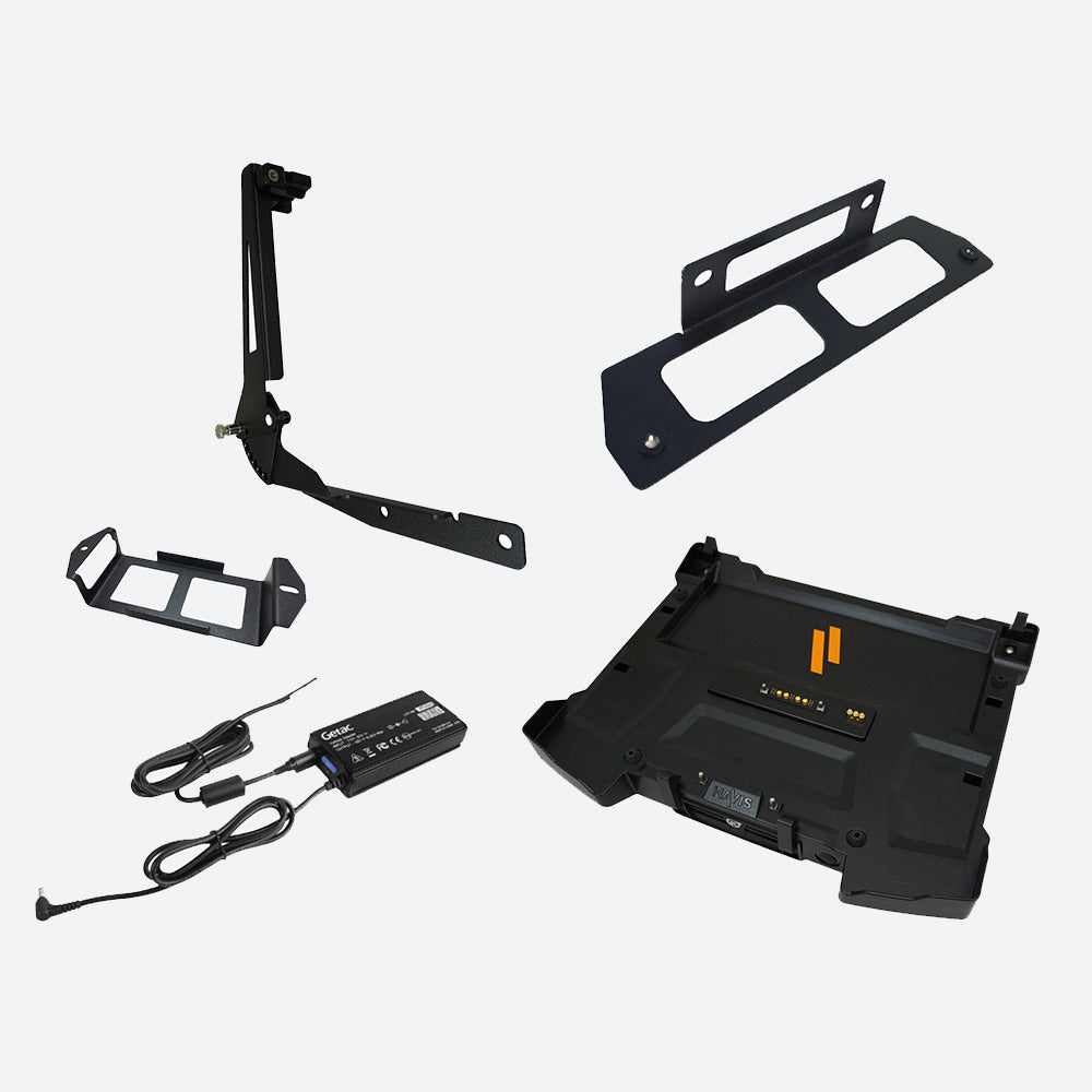 Havis Dock for Getac S410 with Tri RF and Bare Wire Power Supply PKG-DS-GTC-617-3-BW