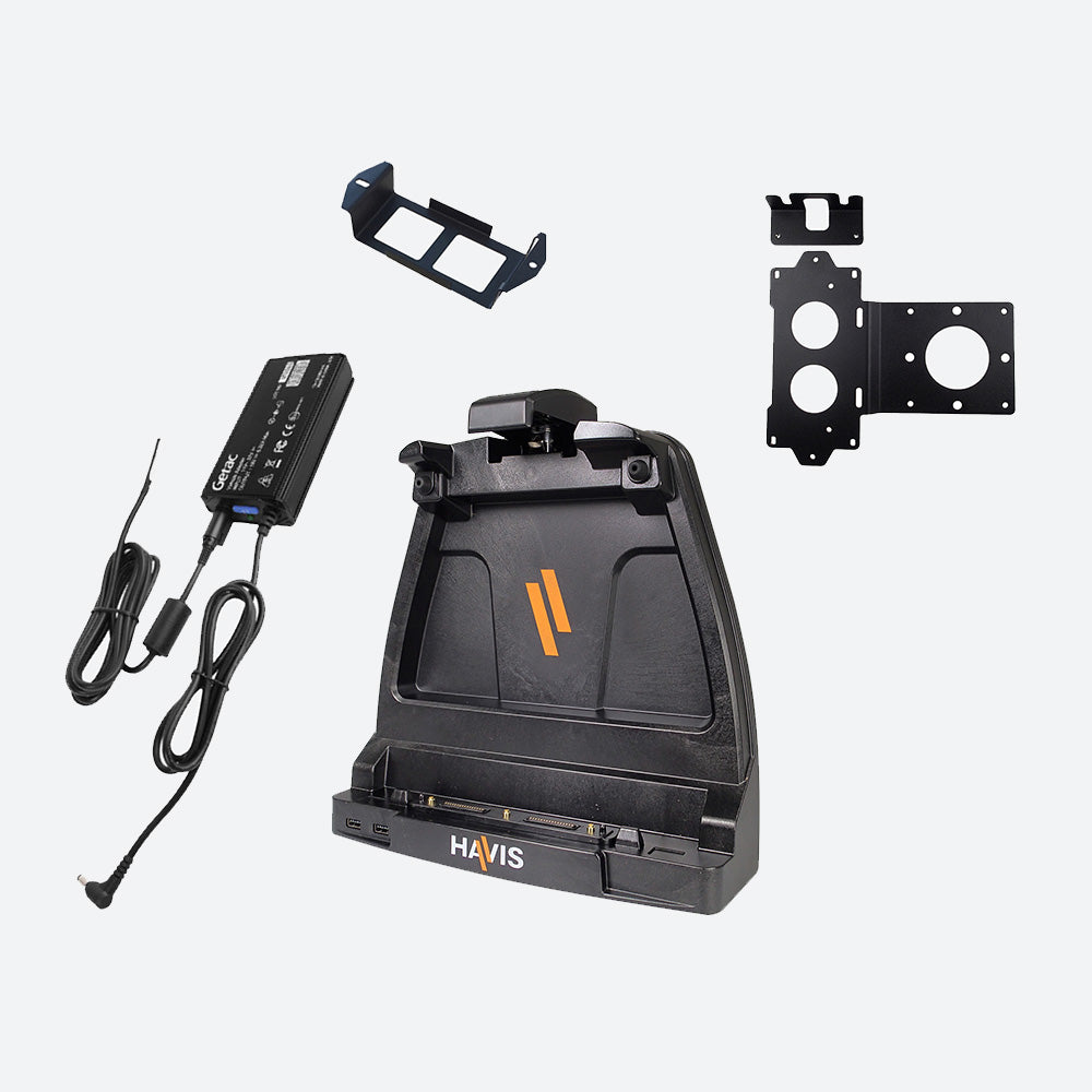 Havis Dock for Getac K120 with Tri RF and Bare Wire Power Supply PKG-DS-GTC-902-3-BW