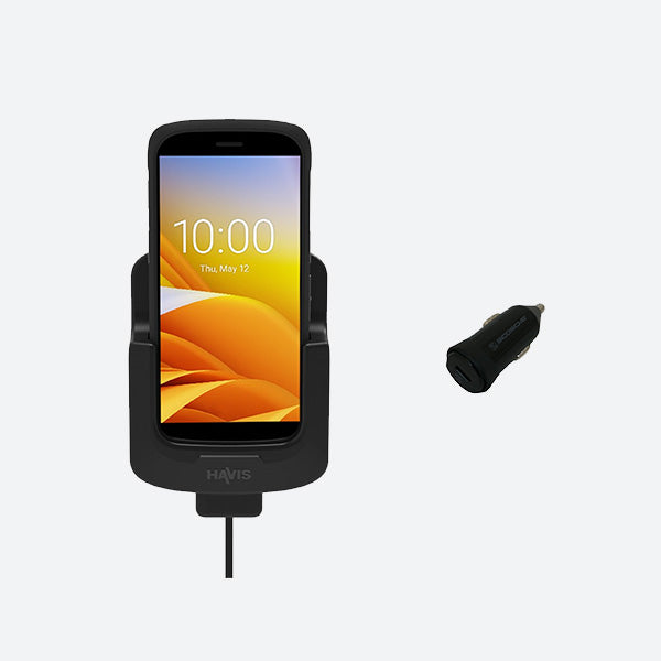 Havis Rugged Charging Holder for Zebra TC22/TC27 without Rugged Boot with USB-C Accessory Plug PKG-DS-ZEB-602