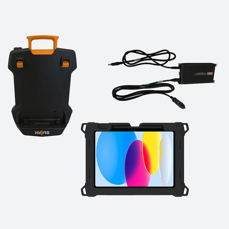 Havis DS-TAB-401 Dock, TC-406 Tablet Case, and LPS-184 DC Power Supply for Apple iPad PKG-TAB4-APP5