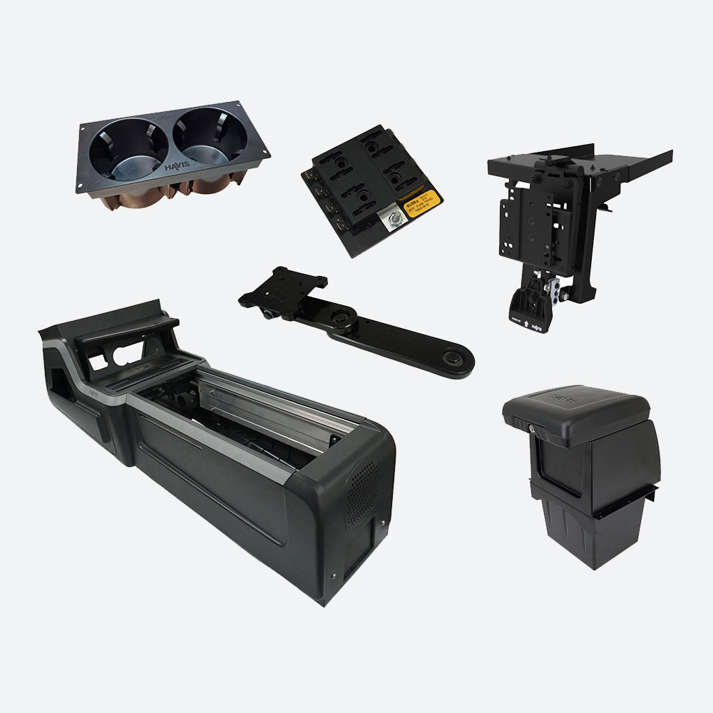 Havis Package – VSX Console with Front PocketJet 6 & 7 Printer Mount for Tablet Docking Stations for 2025 Ford Interceptor Utility PKG-VSX-1800-INUT-PM-7
