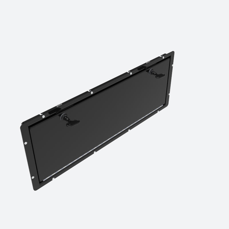 Havis Prisoner & K9 Transport Locking Access Panel Under-Bench Storage Option for 2017-2025 Ford F-Series – Black PT-A-906-B