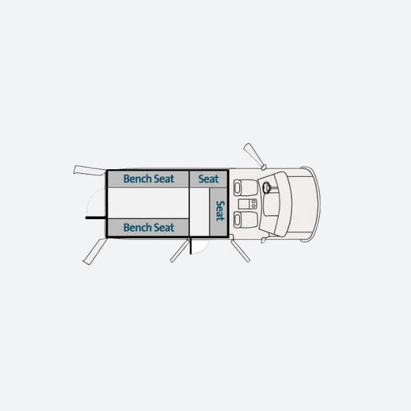 Havis Prisoner Transport 50-in. H x 100-in. L Insert For 2015-2025 Ford Transit PT-F03-100-2B