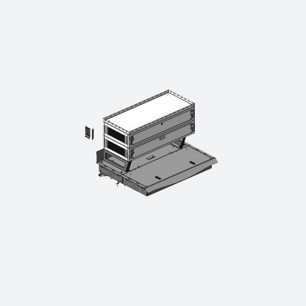 Havis Premium 2-Drawer Package with Heavy-Duty Lock & Trunk Trays SBX-PK3-C01-02-256-T2